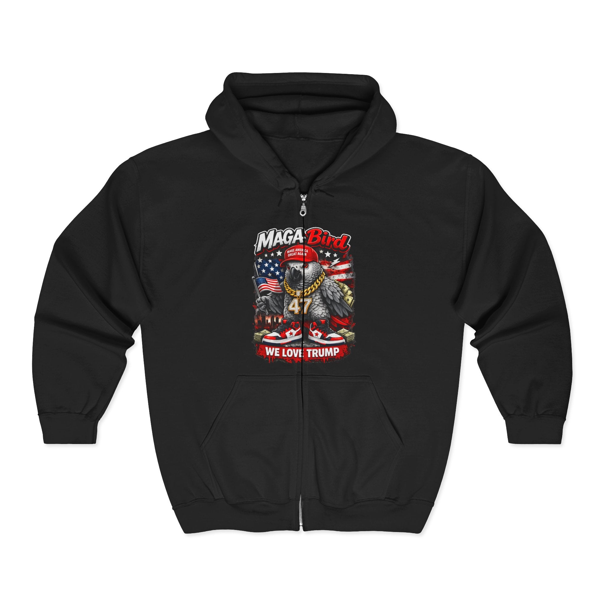OG MAGA BIRD ZIP-UP HOODIE